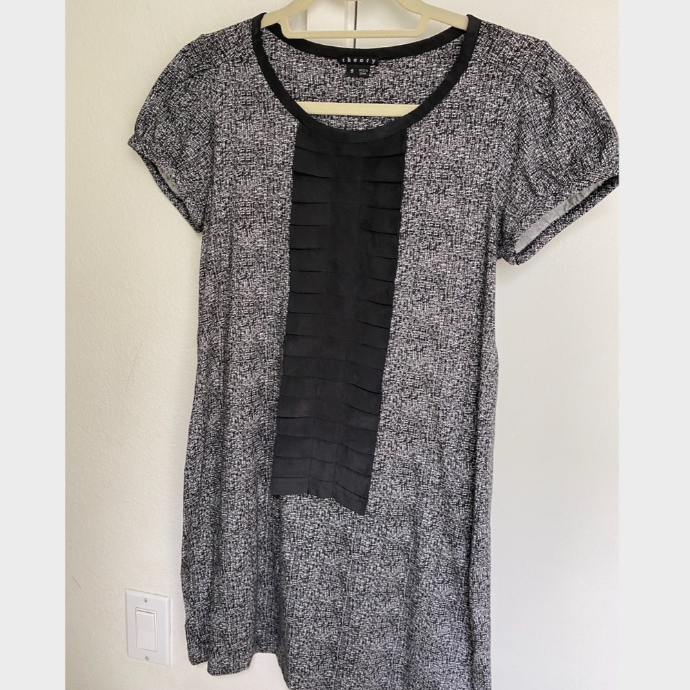 Theory black & white dress
